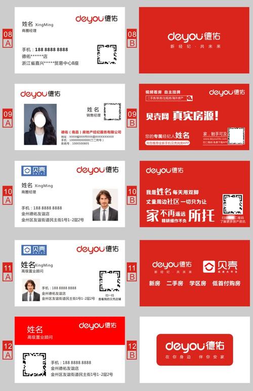 新版德佑名片 房地產經紀人的專業形象與獲客利器
