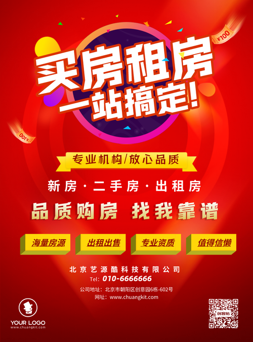 簡(jiǎn)約風(fēng)格房產(chǎn)房屋中介宣傳海報(bào)